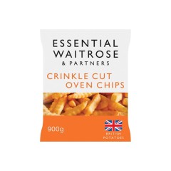 WAITROSE CRINKLE CUT OVEN CHIPS