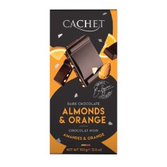CACHET DARK CHOCOLATE ALMONDS AND ORANGE TABLET