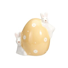 EH EASTER EGG W/TWO BUNNIES CLIMBING