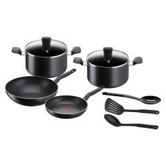 TEFAL SUPER COOK SET BLK24+28+22+24+LADLE SPOON+SPATULA