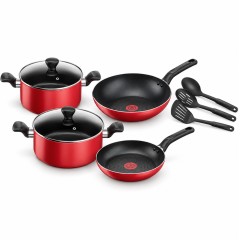 TEFAL SUPER COOK COOKWARE SET RED 22+24+24+28