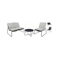 HARD GOODS GARDEN FURNITURE ESPOO STEEL SLING W CUSHIONS GREY